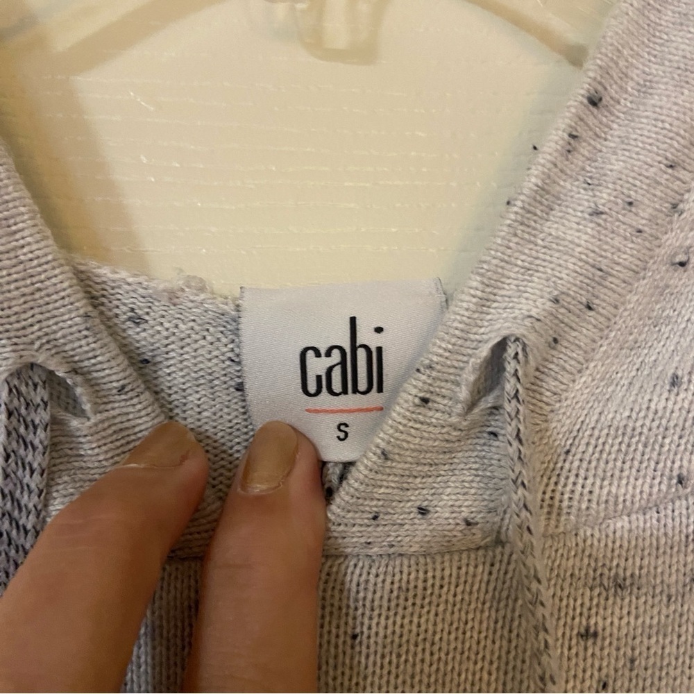CAbi Light Gray Hooded Sweater - Picture 3 of 9